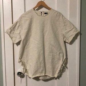 BDG Denim / Structured Raw Hem Top Size Large